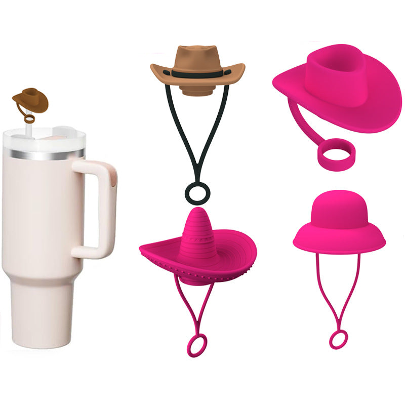 Cowboy Hat Shaped Straw Topper