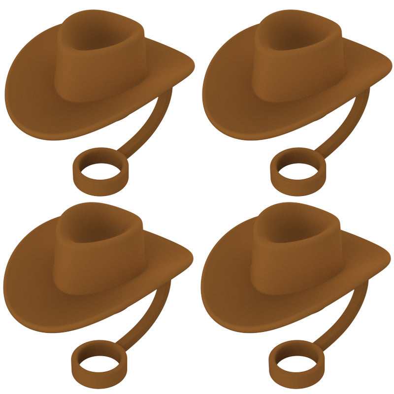 Cowboy Hat Shaped Straw Topper