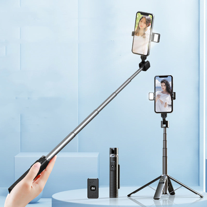 Compact Bluetooth Selfie Stick with Fill Light