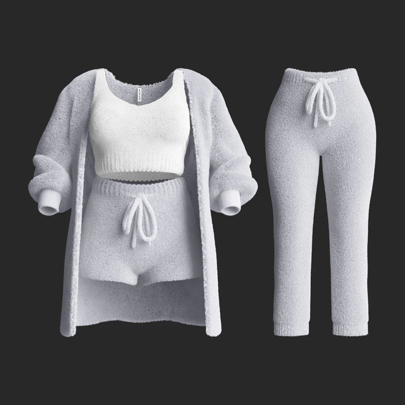 3Pcs Womens Clothing Long Sleeve